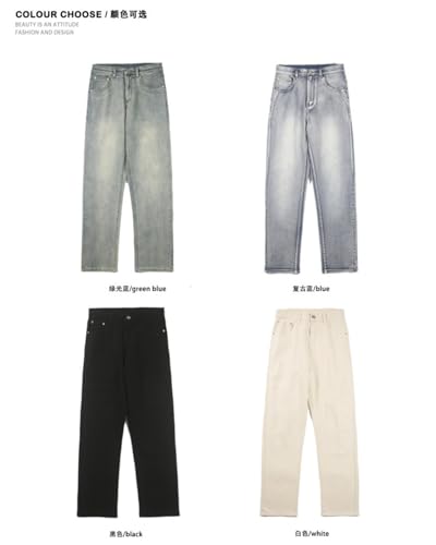Jeans Pants Trousers Denim Spring and Autumn High Street Versatile Simple Four Color Elastic Men's Classic Slimming4