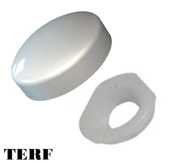 TERF® White Two Piece Snap On Plastidome Screw Cover Cap 15mm (5/8 Inch) Diameter Clip On Plastic Dome Covers for diameter 6g - Image 2
