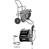Giraffe Tools Metal Water Hose Reel Cart,200 ft of 1/2 Capacity+Giraffe Tools Grandfalls Wall Mounted Pressure Washer with 100ft Hoses, G30B, Max 2900 PSI, 2.2 GPM, Foam Cannon, 4-Nozzles