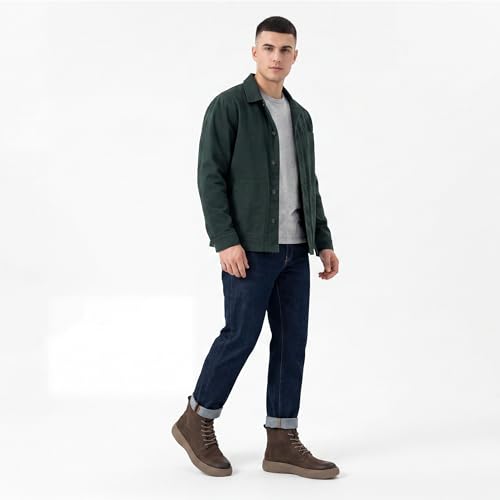 Image of Men's Business Casual Ankle Boots, Stylish Lace-Up Leather Dress Boots for Office and Daily Commute