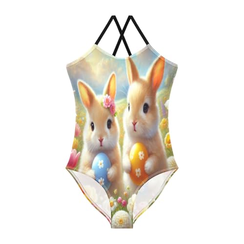 Easter Bunnies Egg Girls Bathing Suit Swimsuit Swimwear Summer Beach One Piece Swimsuits