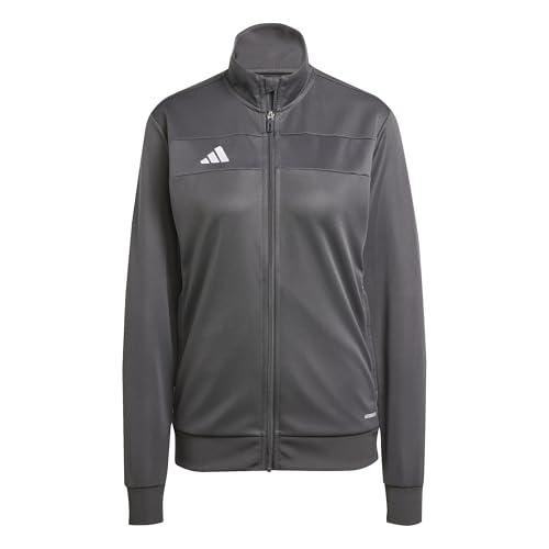 adidas Women's Tiro 25 Essentials Training Soccer Jacket, Grey/White, Large