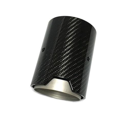 Terminales de escape de fibra de carbono real color plata para silenciador de coche BMW M4 F83
