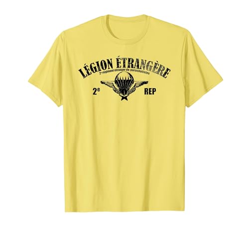 Foreign Legion Parachooper T-Shirt – 2 Rep (Vieilli) T-Shirt, Homme, Citron, XXL