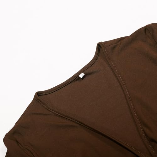 Robe de plage longue et ample en coton marron pour les vacances d'été