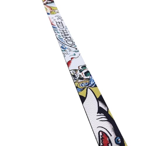 ED HARDY Men's Tattoo Print Graphic Twist Reversible Belt3