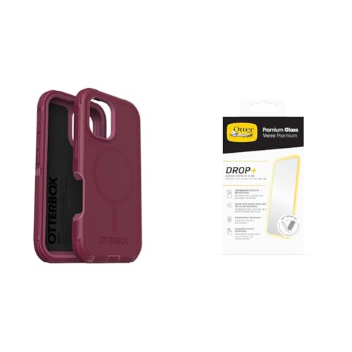 Évitez les bris d'écran : coque Defender MagSafe iPhone 16 OtterBox rouge