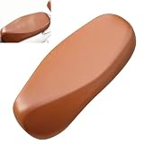DBCEJF Coprisella Scooter Universale Impermeabile in Pelle PU, Copri Sella Moto Marrone, Protezione Antigraffio e Resistente al Sole per Sedile Motorino, Fodera Protettiva Elastica