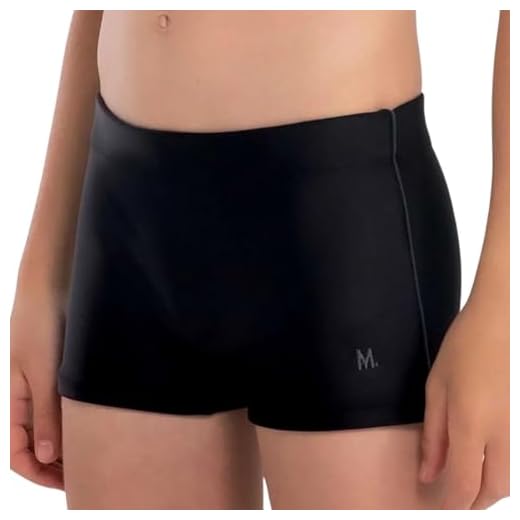 MASH INFANTIL Sunga Boxer Lisa Proteção UV 50+ Durabilidade Xtra Life Secagem Rápida Forro Interno, Preto, GG