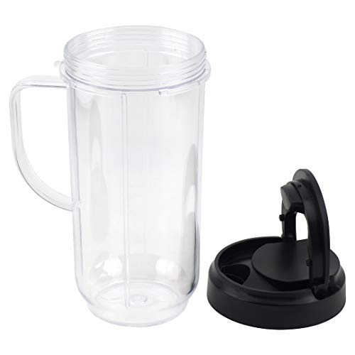 2 Pack de Vasos Altos de 22 oz con Tapa para Licuadora miniatura 3