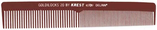 Krest Goldilocks 7" Burgundy Flat/Square Cutting Comb -12ct