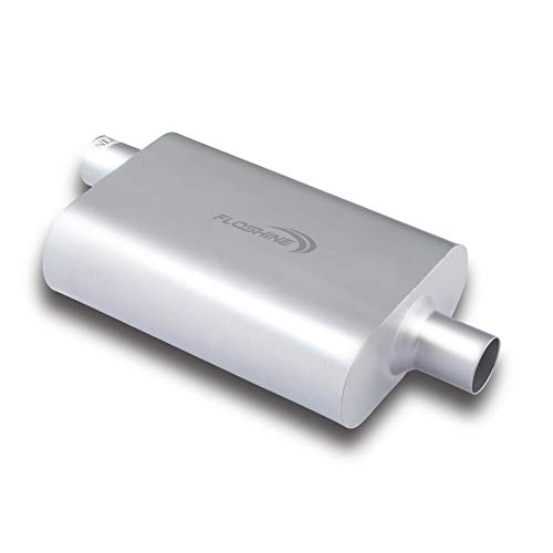 Floshine Universal Mufflers Dual Chamber 2 offset inlet (ID) 2 center outlet (ID) Performance Automotive Muffler Exhaust FH42041