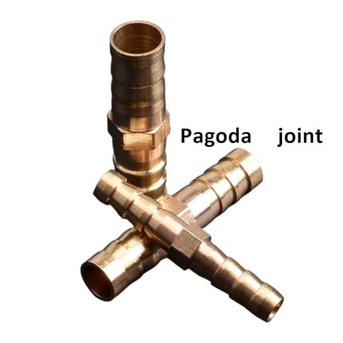 Junta de pagoda de 14mm en pack de 50 piezas con conector recto de latón 6