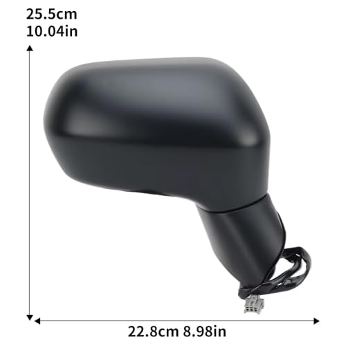 Accessoires de rétroviseur latéral pliant manuel apprêt noir pour Civic - 2