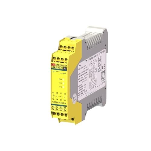 Parada de emergencia sin bloqueos usando el relé de seguridad CZSR8101-3A1B-N