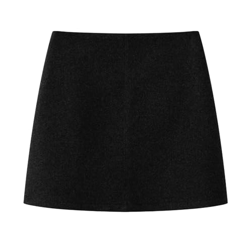 Women's Corduroy Mini Skirt Fall Winter Petite High Waist A-Line4