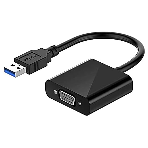 USB till VGA-adapter, multi-display USB VGA-omvandlare, upp till 1920 x 1080 upplösning, multiskärm, USB 3.0 till VGA-adapter för Windows 10/8.1/8/7 (svart)