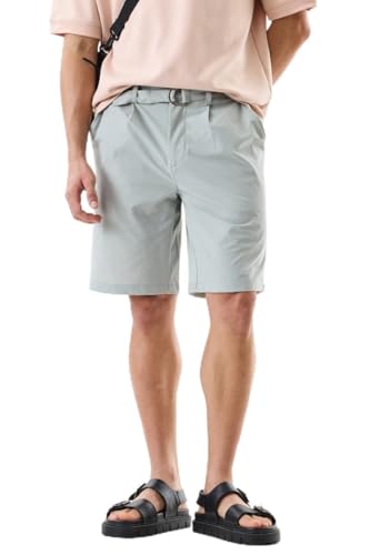 Image of SNITCH Men Casual Shorts | Regular Fit Mid Rise Solid Design | Lightweight 100% Nylon with Smooth Texture & Utility Pockets for Summer & Casual Wear