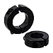 Oxide Carbon Steel Shaft Collars Black Inner Diameter 6-55mm Ring Collar Double Split Clamping Collar Industrial Automation(0.39 Inch(10mm))