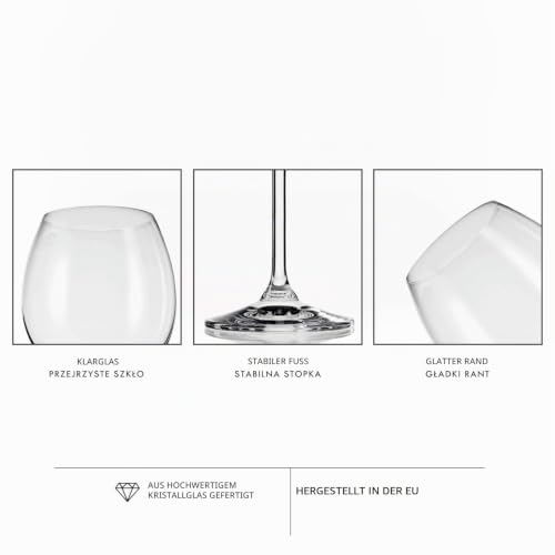 Foto von Krosno Rotweingläser 6er Set, 380 ml, Venezia Kollektion