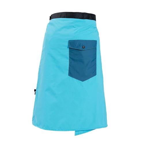 FewNvWa Falda Impermeable para, Ideal para Senderismo, Protección contra Falda Tipo Delantal, Ligera, de Nailon, Duradera Y Resistente a, Azul