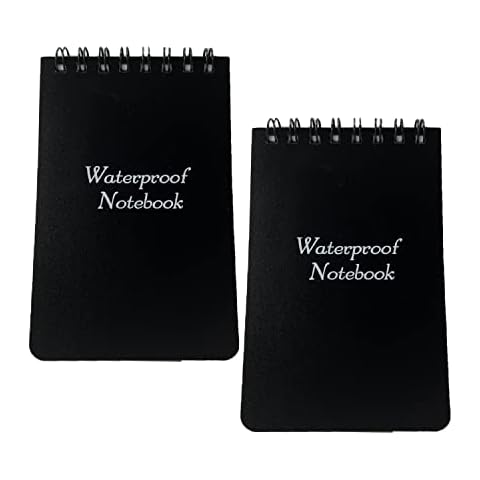 2pcs Waterproof Notebook, 3 x 5" Police Notepad, Write in The Rain Pocket Notebook, All-Weather Memo Paper Notepad with Cover. … Cover
