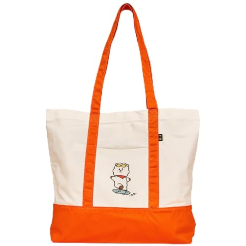 LINE FRIENDS Official BT21 Universal Tote Bag - RJ Everyday Bag For Women Cute Tote Bag Official Kpop Merch