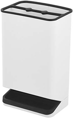 Soporte para paragüas, 6 agujeros, soporte de plástico de aspecto moderno, para paraguas, cubo de almacenamiento, sombrillas, bastones con bandeja