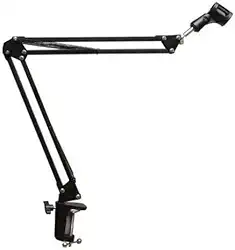 Pedestal Suporte Mesa Articulado Para Microfone Studio Rádio Sem Pop Filter