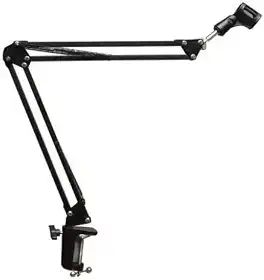 Pedestal Suporte Mesa Articulado Para Microfone Studio Rádio Sem Pop Filter