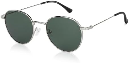 Vincent Chase By Lenskart | Full Rim Hexagonal | The Metal Edit | Polarized and 100% UV Protected | Men & Women | Small | VC S13121 VINCENT CHASE EYEWEAR By Lenskart | Round Stylish Sunglasses | Polarized & UV Protected | For Men & Women | Medium | VC S13137 (Green_Silver) - Pack of 1