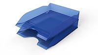 Durable Briefablageschale BASIC A4, blau transluzent, Abflagefächer stapelbar, 6 Stück, 1701674540
