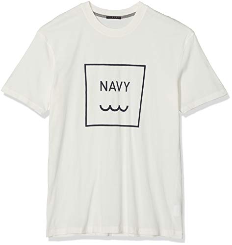 Sisley T-Shirt Camiseta, Blanco (Bianco 10r), Small para Hombre