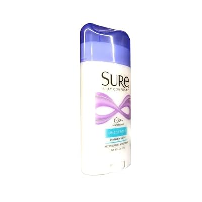 Sure Anti-Perspirant Deodorant Invisible Solid Unscented 2.60 oz (Pack of 10)