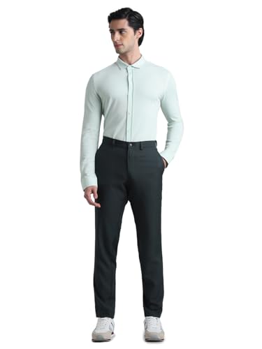 Image of Jack & Jones Men's Cotton Solid Slim Fit Spread-Collar Casual Shirt