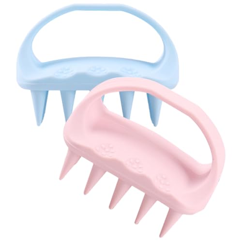 Ipetboom 2 Piezas de cada rosa) scalp massager cerda spa cepillo para desenredar el cabello depuración masajeando champú depurador de cabello masajeador de cuero cabelludo gel de sílice
