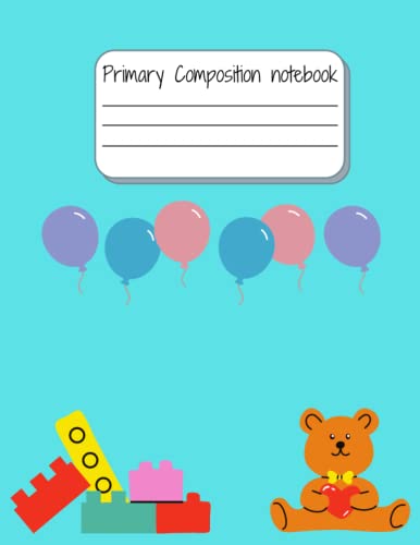 Primary Composition notebook for kids: Practice Draw and Write with Dotted Midline Paper for Kindergarten to Grade Level K-2 for Handwriting , 120 Pages , 8.5 x 11 , Soft Cover , Matte Finish