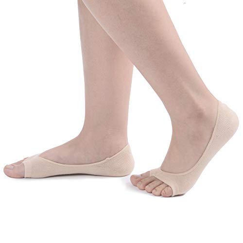 F Flammi womens Peep Toe Liner Socks Liner Socks