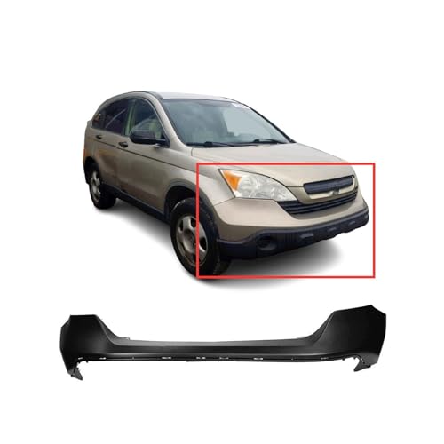 Image of FitParts Compatible with Honda CR-V 2007-2009 Front Upper Bumper Cover | Primed, Without Fog Light Holes, Without Parking Sensor Holes, Ready to Paint, OEM 04711SWAA91ZZ, HO1000251