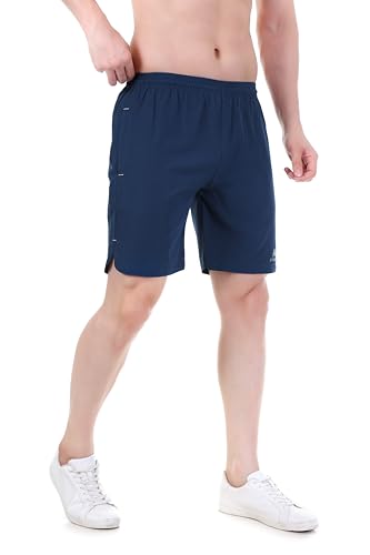 Image of Sports Shorts for Men, Athletic Running & Gym Shorts with Zip Pocket, Regular Fit Training Shorts