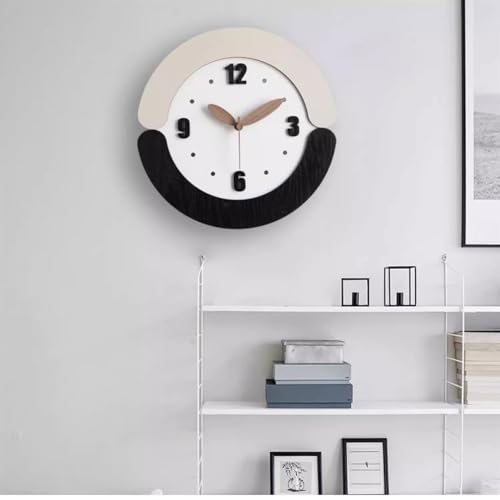 Reloj de salón moderno de diseño creativo en tono crema para decorar paredes vacías 2