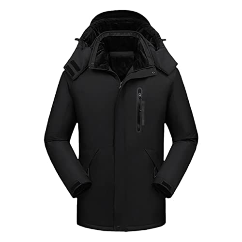 Veste à capuche homme chaude en coton manteau coupe-vent XXL