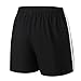Men's Athletic Shorts Fashion Side Striped Zipper Pocket Running Short Sweatpant Loose Comfy Breathable Crop Pant Black X-Large