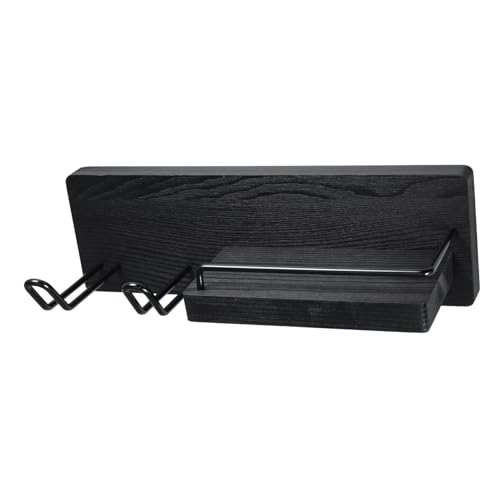 Wakauto Wall Mounted Hair Dryer Organizer Sturdy Hair Tool Holder for Bathroom Easy No Drill Installation Space Saving Blow Dryer Rack for Sundries Stylish Design