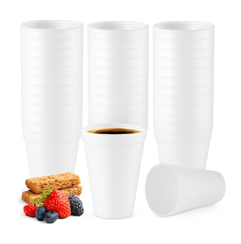 Concession Essentials 16oz Disposable White Foam Cups - Pack of 100ct