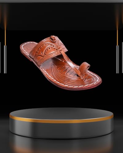 Image of Kolhapuri Chappal for Men|Kolhapuri Slippers for Men|Kolhapuri Shoes for Men|Leather Slippers for Men|Wedding Slippers for Men-A1