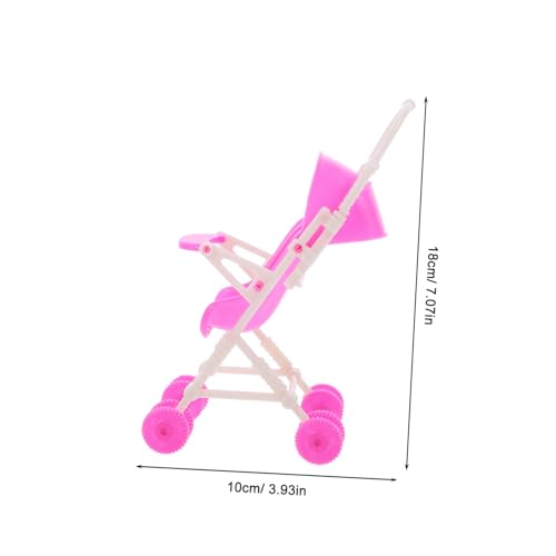 Homoyoyo Kinderwagen Puppenhaus Zubehör Realistischer Puppenwagen für Stabiles Design Farbenfroher Puppen Kinderwagen Fördert Hand Augen Koordination und Eltern Junge Mädchen Spielspaß – Bild 3