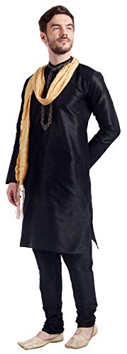 Maple Clothing Kurta Pajama Set Men's Indian Ethnic Wedding Party Dress Art Silk3