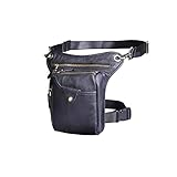 NIKUAIDGQ Riñonera Bolsa de Hombro Multicolor de Cuero Genuino Multicolor Moda de Moda Bolsa Bolsa de Pierna Bolsa(D)