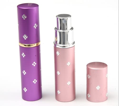 USonline911 5ML 6pcs Amazing Travel Perfume Atomizer Bottle,Atomizer Perfume Bottle,Refillable Perfume Spray, Scent Pump Case, Perfume Atomizer Refillable for Travel Outgoing